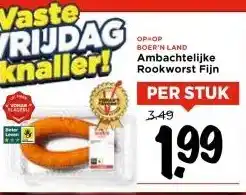 Vomar Voordeelmarkt Ambachtelijke Rookworst Fijn aanbieding