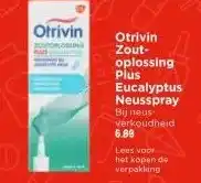 Vomar Voordeelmarkt Otrivin Zoutoplossing Plus Eucalyptus Neusspray aanbieding