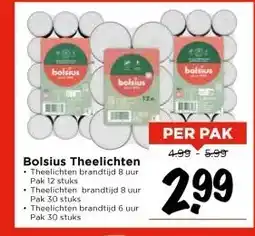 Vomar Voordeelmarkt Bolsius Theelichten Theelichten aanbieding