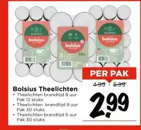 Vomar Voordeelmarkt Bolsius Theelichten Theelichten aanbieding