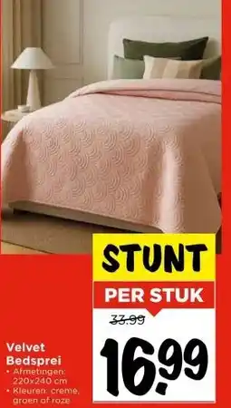 Vomar Voordeelmarkt Velvet Bedsprei aanbieding