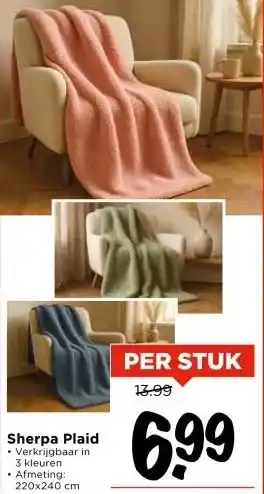Vomar Voordeelmarkt Sherpa Plaid aanbieding