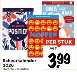 Vomar Voordeelmarkt Scheurkalender 2026 aanbieding
