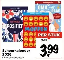 Vomar Voordeelmarkt Scheurkalender 2026 aanbieding