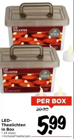 Vomar Voordeelmarkt LED- Theelichten in Box aanbieding