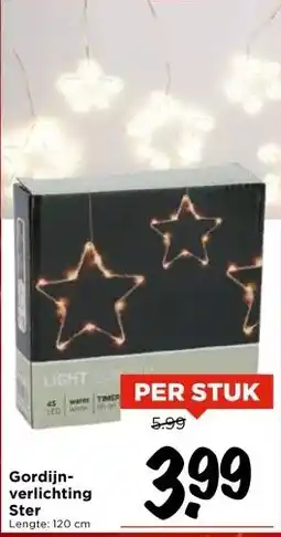 Vomar Voordeelmarkt Gordijn- verlichting Ster aanbieding