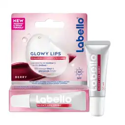 Kruidvat Labello Glowy Lips Berry Lippenbalsem met SPF30 aanbieding