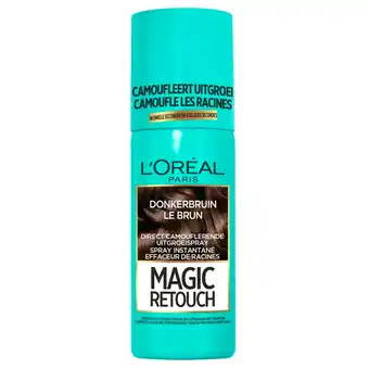 Kruidvat L'Oréal Paris Magic Retouch Donkerbruin Camouflerende Uitgroeispray aanbieding