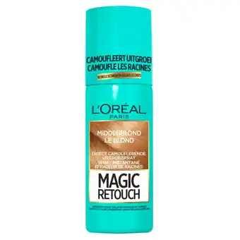 Kruidvat L'Oréal Paris Magic Retouch Middenblond Camouflerende Uitgroeispray aanbieding