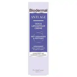 Kruidvat Biodermal Anti-Age Oog & Lipcountourcrème aanbieding