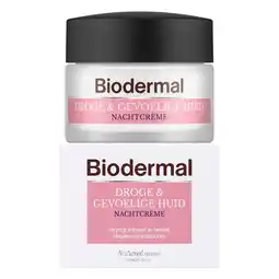 Kruidvat Biodermal Nachtcrème voor de Droge en Gevoelige Huid aanbieding