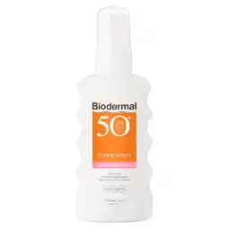 Kruidvat Biodermal Gevoelige Huid SPF50+ Zonnespray aanbieding