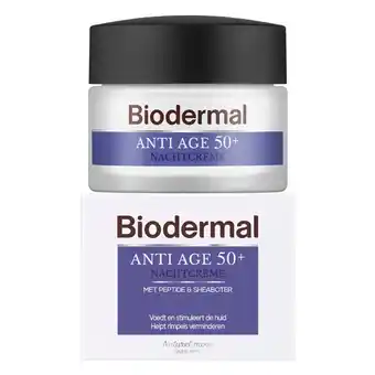 Kruidvat Biodermal Anti Age 50+ Nachtcrème aanbieding