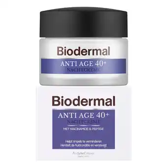 Kruidvat Biodermal Anti Age 40+ Nachtcrème aanbieding