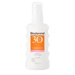 Kruidvat Biodermal Gevoelige Huid SPF30 Zonnespray aanbieding