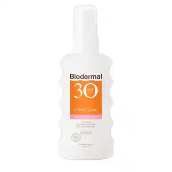 Kruidvat Biodermal Gevoelige Huid SPF30 Zonnespray aanbieding