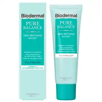 Kruidvat Biodermal Pure Balance Skin Refining Nacht Balsem aanbieding