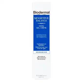 Kruidvat Biodermal Sensitive Balance Oog Gel-Crème aanbieding