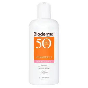 Kruidvat Biodermal Gevoelige Huid SPF50 Zonnemelk aanbieding