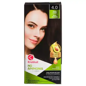 Kruidvat Kruidvat No Ammonia 4.0 Bruin Zwart Crème Haarkleuring aanbieding