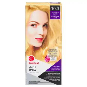 Kruidvat Kruidvat 10.3 Licht Goud Blond Crème Haarkleuring aanbieding