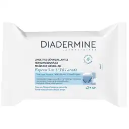 Kruidvat Diadermine Express 3-In-1 Reinigingsdoekjes aanbieding
