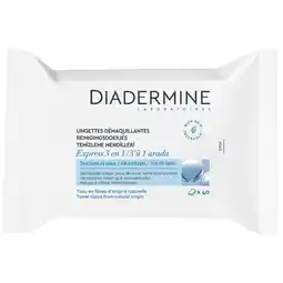 Kruidvat Diadermine Express 3-In-1 Reinigingsdoekjes aanbieding
