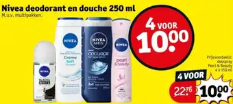 Kruidvat Nivea deodorant en douche aanbieding