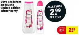 Kruidvat Dove deodorant en douche limited edition Winter Berry aanbieding