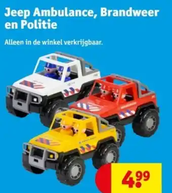 Kruidvat Jeep Ambulance, Brandweer en Politie aanbieding