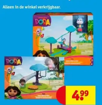 Kruidvat Dora en Boots mini speelset aanbieding