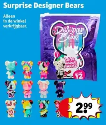 Kruidvat Surprise Designer Bears aanbieding