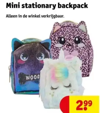 Kruidvat Mini stationary backpack aanbieding