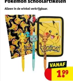 Kruidvat Pokémon schoolartikelen aanbieding
