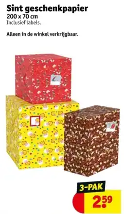 Kruidvat Sint geschenkpapier aanbieding