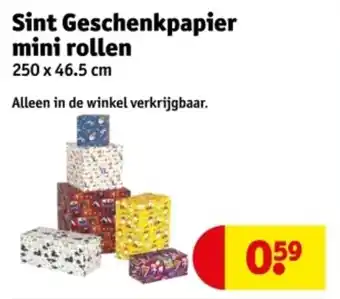 Kruidvat Sint Geschenkpapier mini rollen aanbieding