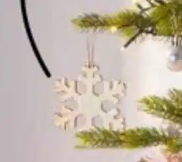 Kruidvat Kersthanger Hout met glitter 4-pak aanbieding