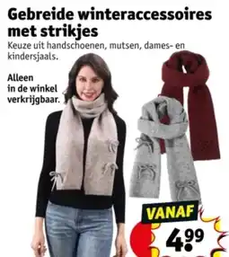 Kruidvat Gebreide winteraccessoires met strikjes aanbieding