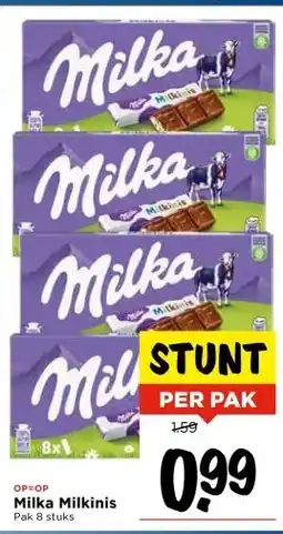 Vomar Voordeelmarkt Milka Milkinis aanbieding