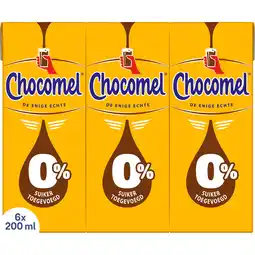 Albert Heijn Chocomel 0% suiker toegevoegd 6-pack aanbieding