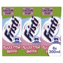 Albert Heijn Fristi Rood fruit 0% suiker toegevoegd 6-pack aanbieding