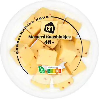 Albert Heijn AH Mosterdkaasblokjes 48+ aanbieding