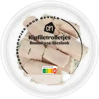 Albert Heijn AH Kipfiletrolletjes roomkaas-tuinkruiden aanbieding