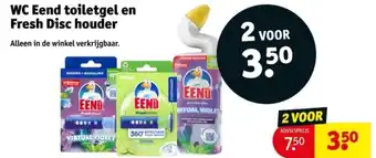 Kruidvat WC Eend toiletgel en Fresh Disc houder aanbieding