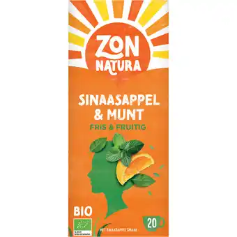 Dirk Zonnatura Kruidenthee sinaasappel munt 20 zk aanbieding