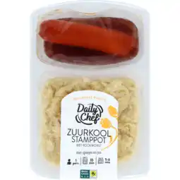 Dirk Daily Chef Zuurkool stamppot met rookworst aanbieding