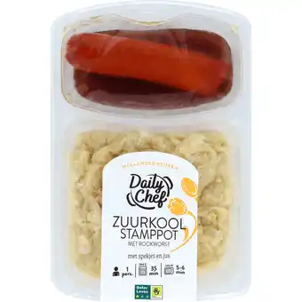 Dirk Daily Chef Zuurkool stamppot met rookworst aanbieding