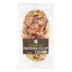Albert Heijn AH Focaccia paprika olijf aanbieding