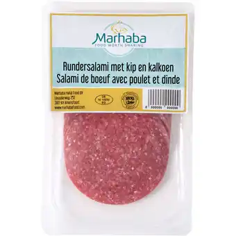 Albert Heijn Marhaba Rundersalami met kip en kalkoen aanbieding