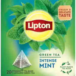 Albert Heijn Lipton Intense mint green tea aanbieding